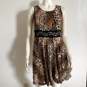 Leopard and black dress